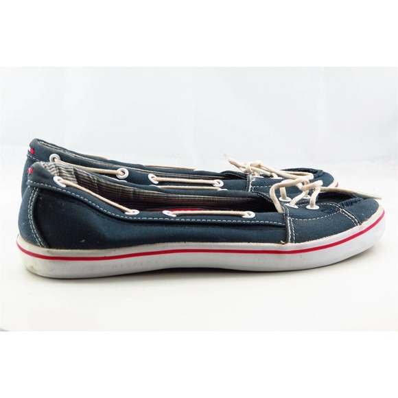 Tommy Hilfiger Size 7 M Blue Round Toe Boat Shoes Fabric Women - Picture 4 of 7